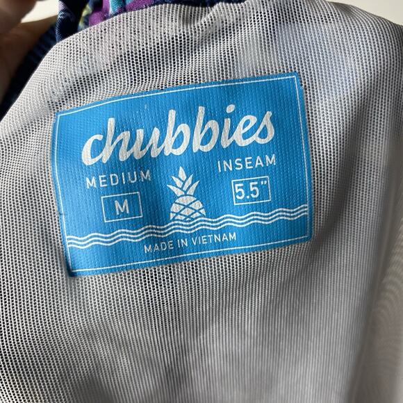 Chubbies Classic Swim Trunks Men's Medium 5.5" Navy Tyrannosaurus Dino Print - Picture 6 of 7